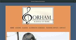 Desktop Screenshot of gorhamschoolofmusic.com
