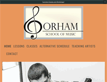 Tablet Screenshot of gorhamschoolofmusic.com